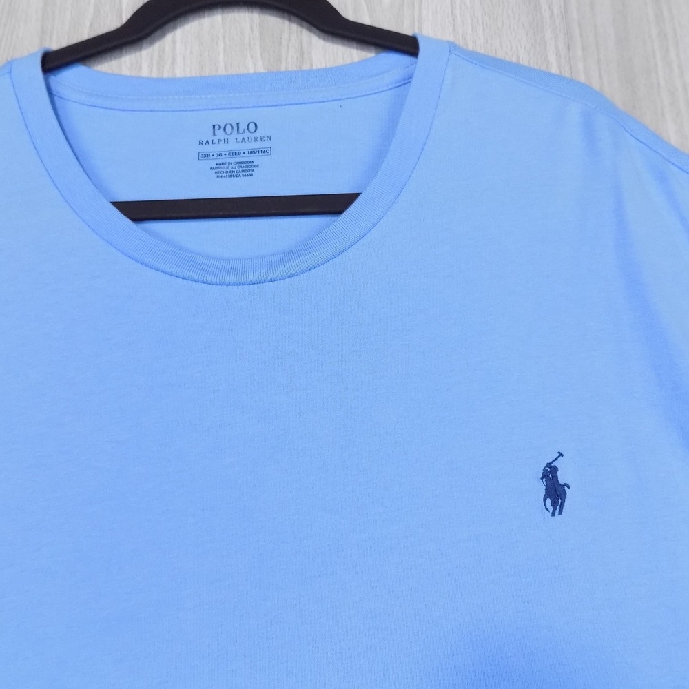 Polo Ralph Lauren Classic Pony T-Shirt Mens 3XB Blue Casual Preppy EUC
